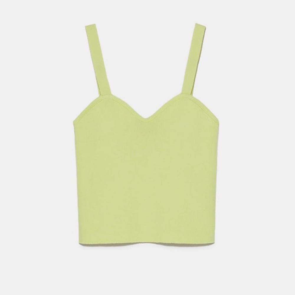 ZARA lime green crop top💚